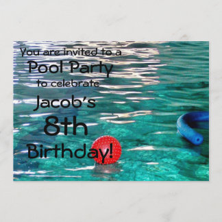 Pool Geburtstagsparty Einladung