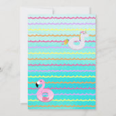 Pool Geburtstagsparty Einladungen für Mädchen (Rückseite)