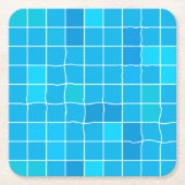 Pool geometry rechteckiger pappuntersetzer (Vorderseite)