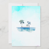 Pool Glasses Flamingos Sommer Geburtstagsparty Einladung (Rückseite)