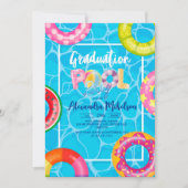 Pool Graduation Party Einladung (Vorderseite)