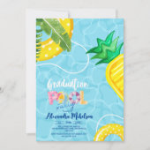 Pool Graduation Party Summer Grad Einladung (Vorderseite)