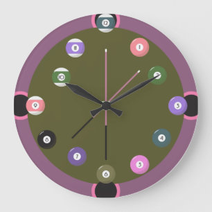 Pool Große Wanduhr