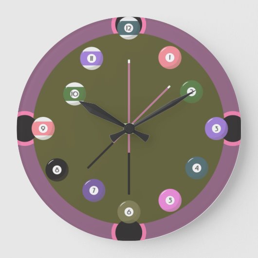 Pool Große Wanduhr (Vorderseite)