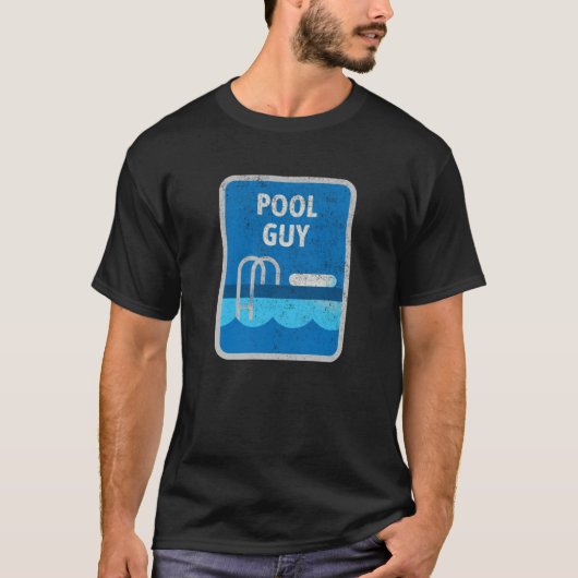 Pool Guy Vintage Retro 1 T-Shirt (Vorderseite)