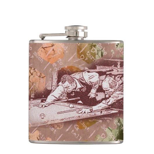 Pool-Haifisch-Flasche Flachmann (Vorderseite)