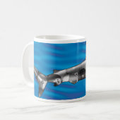 Pool-Haifisch Kaffeetasse (Vorderseite Links)