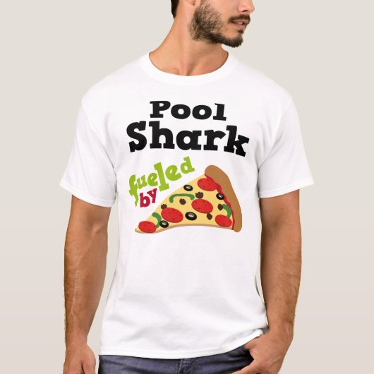 Pool-Haifisch-(lustiges) Pizza-T-Shirt T-Shirt (Vorderseite)