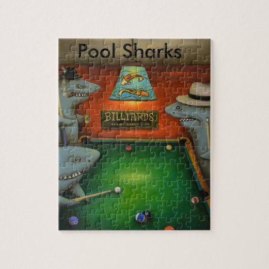 Pool-Haifische mit Beschriftung Puzzle (Vertikal)