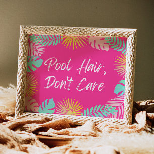 Pool Hair, keine Anmeldung Party-Zeichen des Poo
