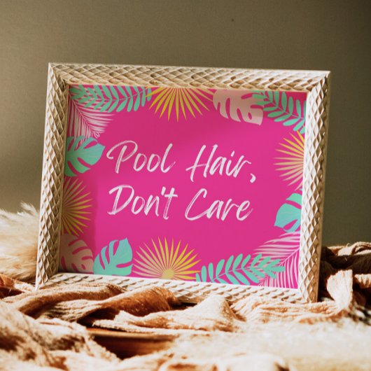 Pool Hair, keine Anmeldung | Party-Zeichen des Poo