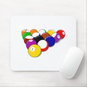 Pool Hall Balls Rack Em Sports Billard Mousepad (Mit Mouse)