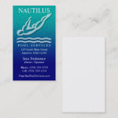 Pool hält Visitenkarten instand Visitenkarte (Vorne/Hinten)