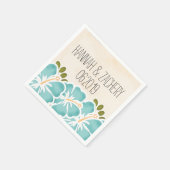 Pool Hibiskus Hawaiian Wedding Serviette (Ecke)