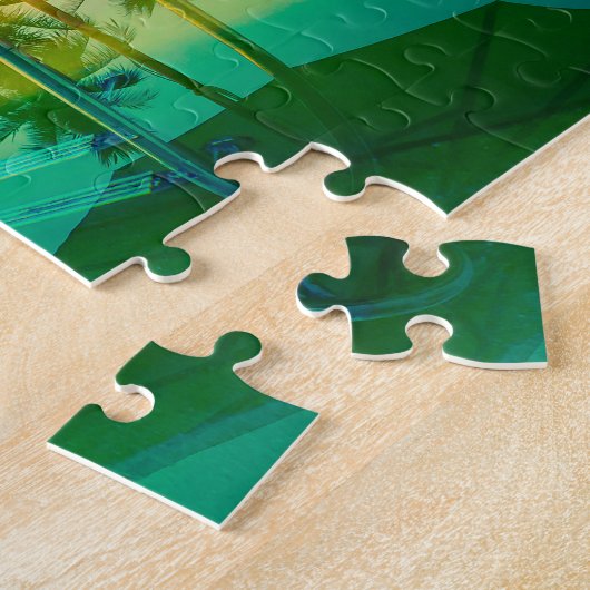 Pool im Sunset Jigsaw Puzzle (Seite)