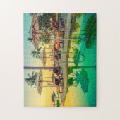 Pool im Sunset Jigsaw Puzzle (Vertikal)