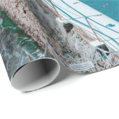 Pool in der Nähe des Meeres Geschenkpapier (Rolleneckpunkt)