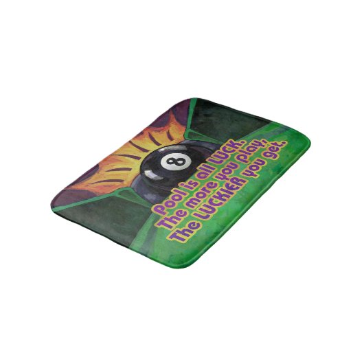 Pool ist Glück Badematte (Schrägansicht)