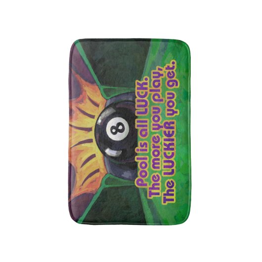 Pool ist Glück Badematte (Vorderseite Vertikal)