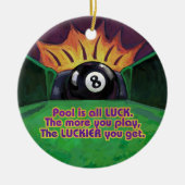 Pool ist Glück Keramikornament (Vorne)