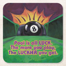 Pool ist Glück Rechteckiger Pappuntersetzer