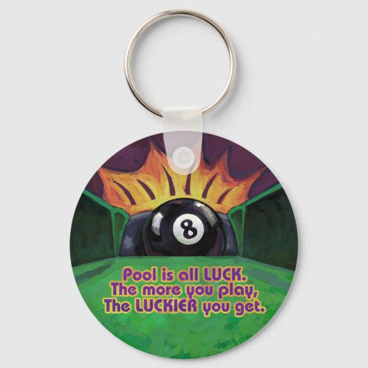 Pool ist Glück Schlüsselanhänger (Vorderseite)