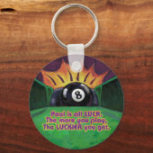 Pool ist Glück Schlüsselanhänger (Vorderseite)