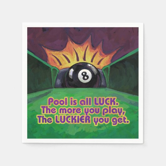 Pool ist Glück Serviette (Vorderseite)