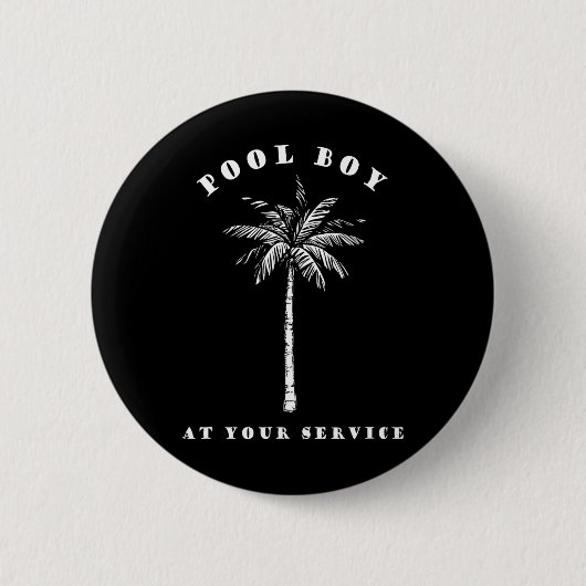 Pool Junge auf Ihrem Service Coconut Tree Fun Hall Button (Vorderseite)