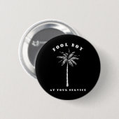 Pool Junge auf Ihrem Service Coconut Tree Fun Hall Button (Vorne & Hinten)