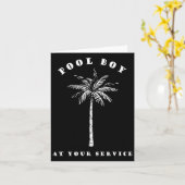 Pool Junge auf Ihrem Service Coconut Tree Fun Hall Karte (Gelbe Blume)