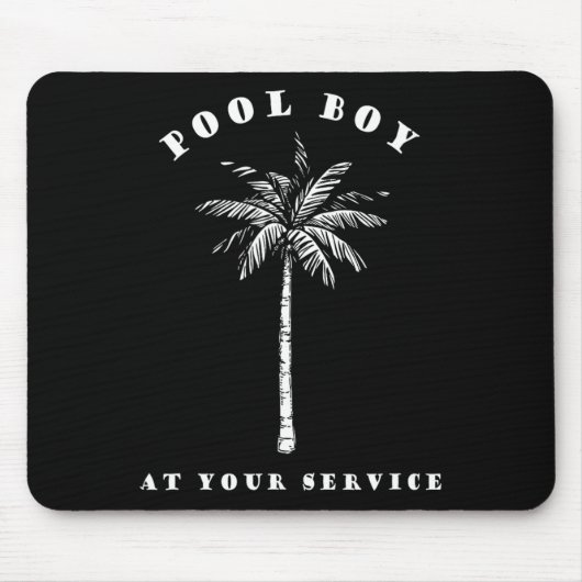 Pool Junge auf Ihrem Service Coconut Tree Fun Hall Mousepad (Vorne)