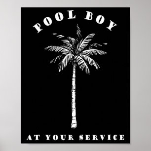 Pool Junge auf Ihrem Service Coconut Tree Fun Hall Poster