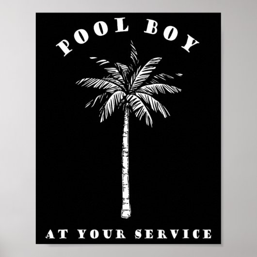 Pool Junge auf Ihrem Service Coconut Tree Fun Hall Poster (Vorne)