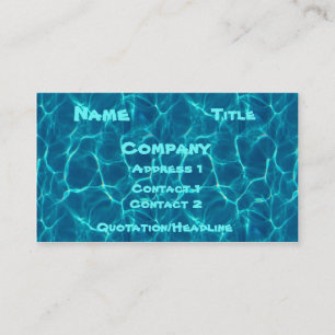 Pool-Karte Visitenkarte