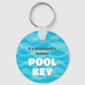 Pool Key mit Ihrem Community-Namen oder Ihrer Info Schlüsselanhänger (Vorderseite)