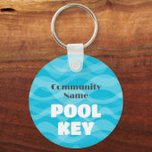 Pool Key mit Ihrem Community-Namen oder Ihrer Info Schlüsselanhänger (Rückseite)
