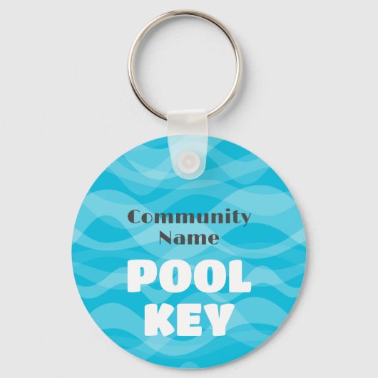 Pool Key mit Ihrem Community-Namen oder Ihrer Info Schlüsselanhänger (Rückseite)