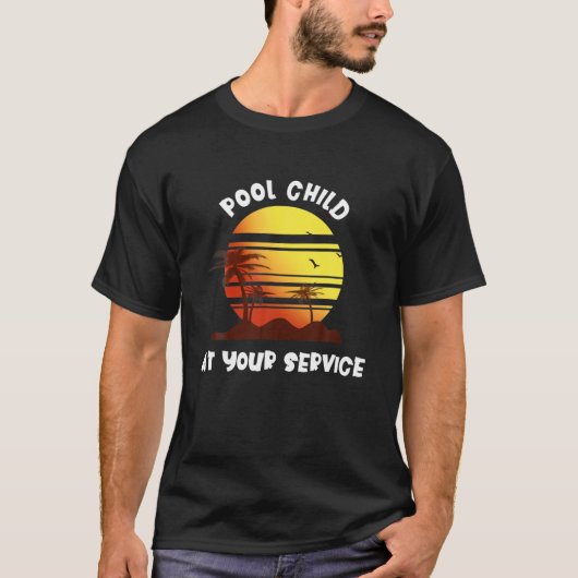 Pool Kind bei Ihrem Service Coconut Tree Funny Quo T-Shirt (Vorderseite)