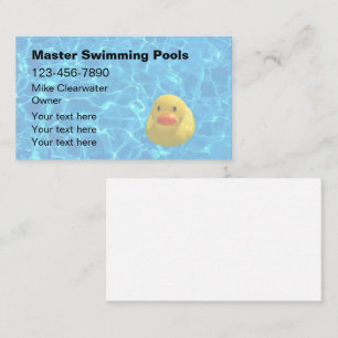 Pool-Kontakt Thema Poolwasser Visitenkarte