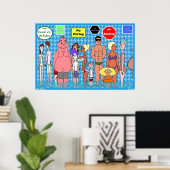 Pool-Leute Poster (Heimbüro)