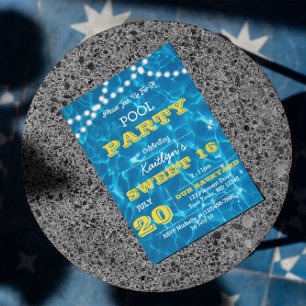 Pool-Lichter Citrus-Einladung für jeden Anlass Einladung