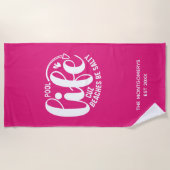 Pool Life Hot Pink Strandtuch (Vorderseite)