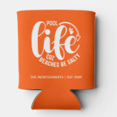 Pool Life Orange Dosenkühler (Rückseite)