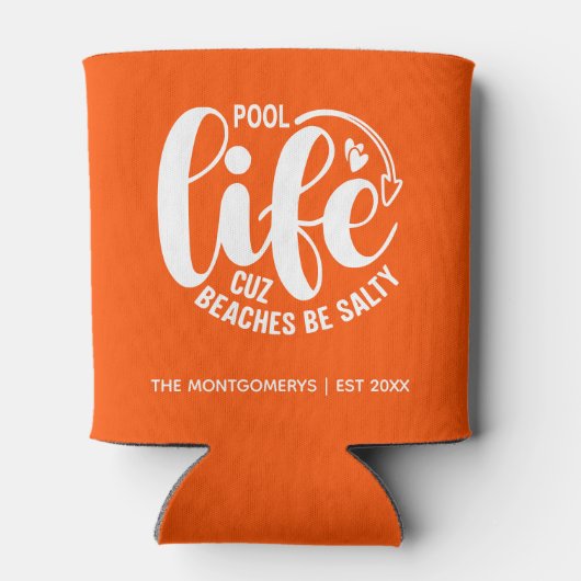 Pool Life Orange Dosenkühler (Rückseite)