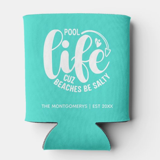 Pool Life Türkis Dosenkühler (Rückseite)