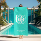 Pool Life Türkis Strandtuch