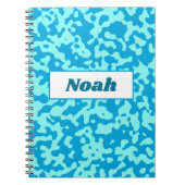 Pool Light Blue Camouflage Name Notizblock (Vorderseite)