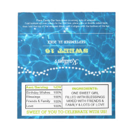Pool Lights Limon Geburtstag Gefallen Candy Wrappe Notizblock