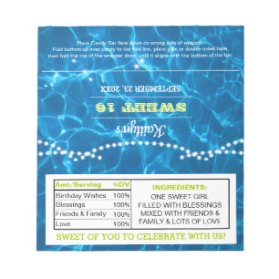 Pool Lights Limon Geburtstag Gefallen Candy Wrappe Notizblock